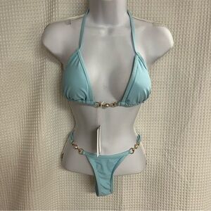 Tashehe ladies triangle thong bikini size small (NWT)